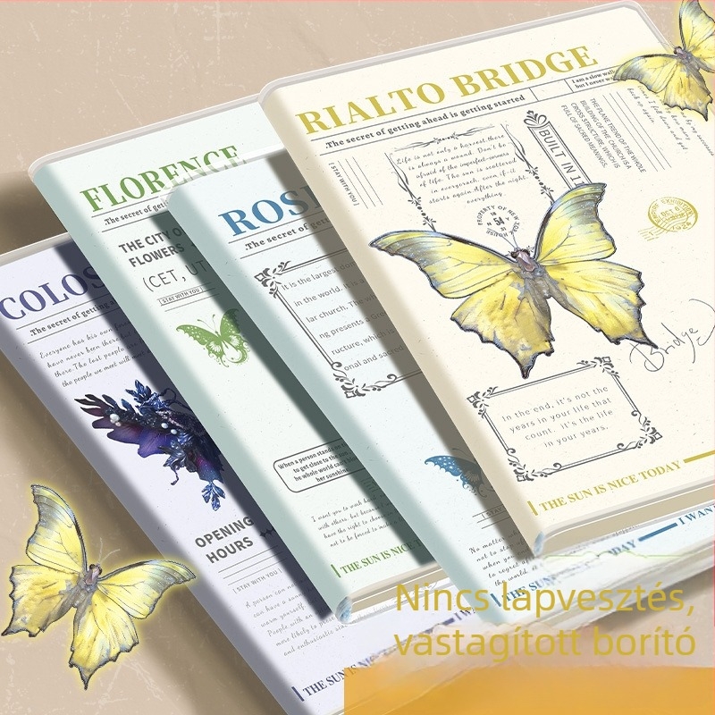 B5-ös méretű PVC-kötésű notesz, puha bőr hatású, egyetemistáknak, 100–200 oldal, 80 g papír, felkészülés a mesterképzés felvételire