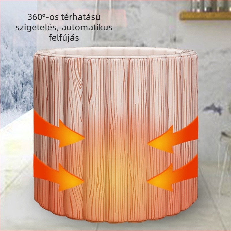 Új modell PVC vastított és megnövelt automata felfújható fürdőkád, állandó hőmérsékletű szauna SPA, összecsukható és tárolható