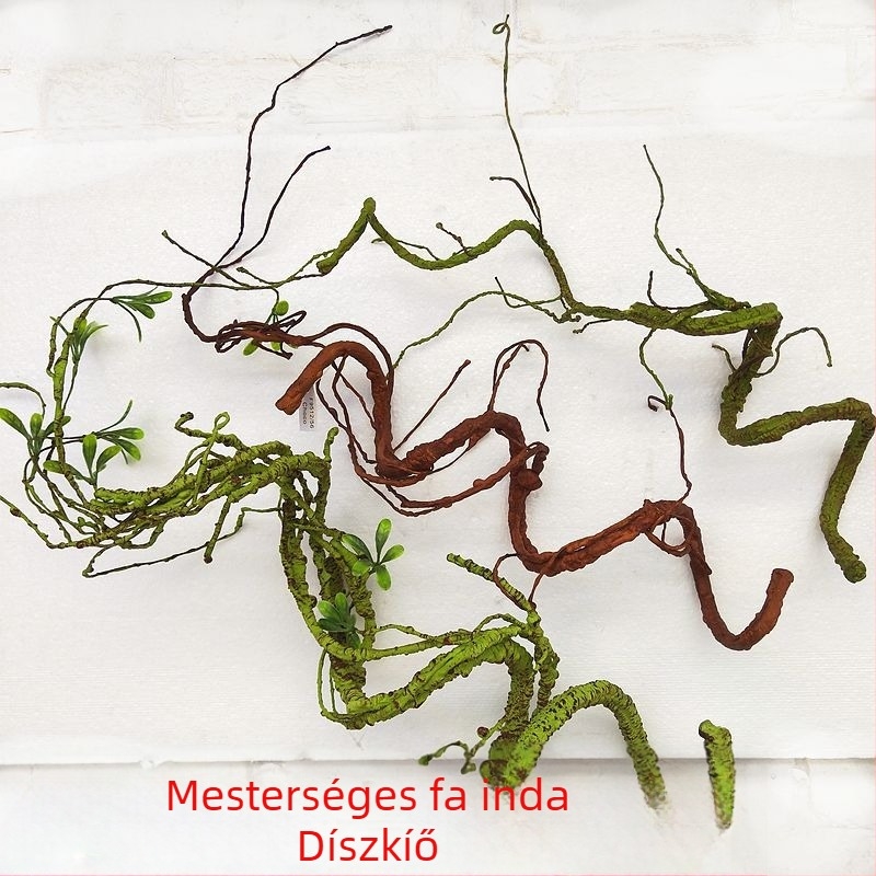 Mesterséges faágak, realisztikus habból készült indák kertészeti és díszítő célokra, rattan zöld növények, 100-200 cm magas