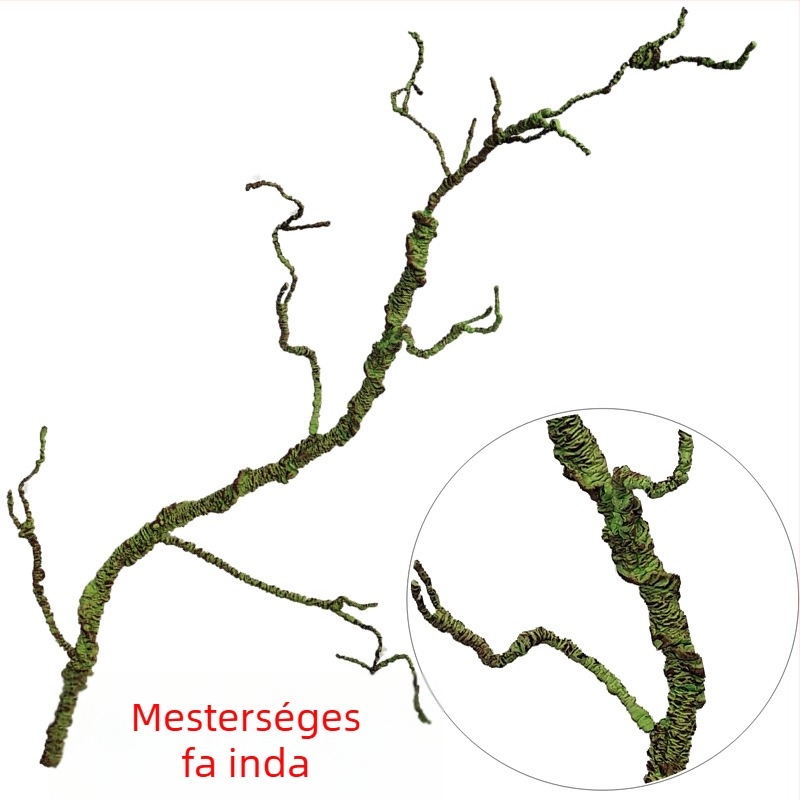 Mesterséges faágak, realisztikus habból készült indák kertészeti és díszítő célokra, rattan zöld növények, 100-200 cm magas