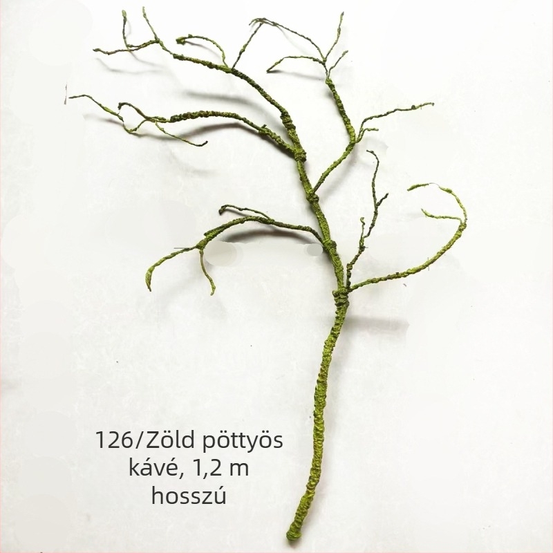 Mesterséges faágak, realisztikus habból készült indák kertészeti és díszítő célokra, rattan zöld növények, 100-200 cm magas