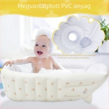 Összecsukható, felfújható babafürdőkáda vastag PVC-vel