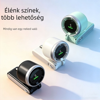 Nyakba akasztható hordozható ventilátor hosszú üzemidejű akkumulátorral, összecsukható, mini, csendes, ideális irodai és kézi használatra