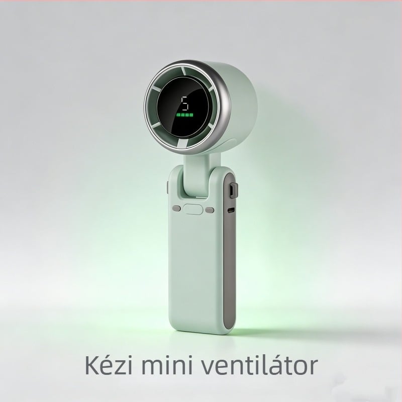 Nyakba akasztható hordozható ventilátor hosszú üzemidejű akkumulátorral, összecsukható, mini, csendes, ideális irodai és kézi használatra
