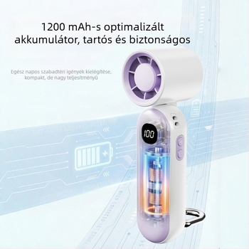 Nyakba akasztható, összecsukható kézi ventilátor, USB-s mini ventilátor