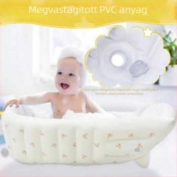 Összecsukható, felfújható bébi fürdőkád vastagított PVC-vel