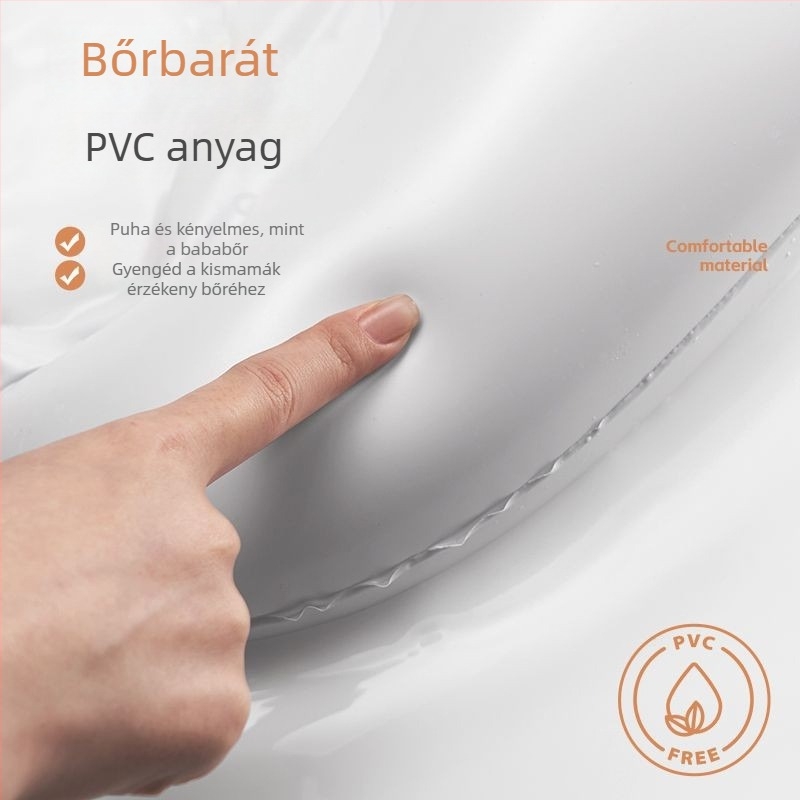 PVC felfújható samponmedence, hordozható leeresztővel, samponos párna, kismamáknak fürdéshez