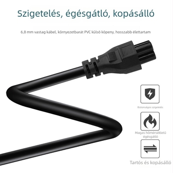 BS tanúsítványú UK hárompontos notebook adapter töltőkábel