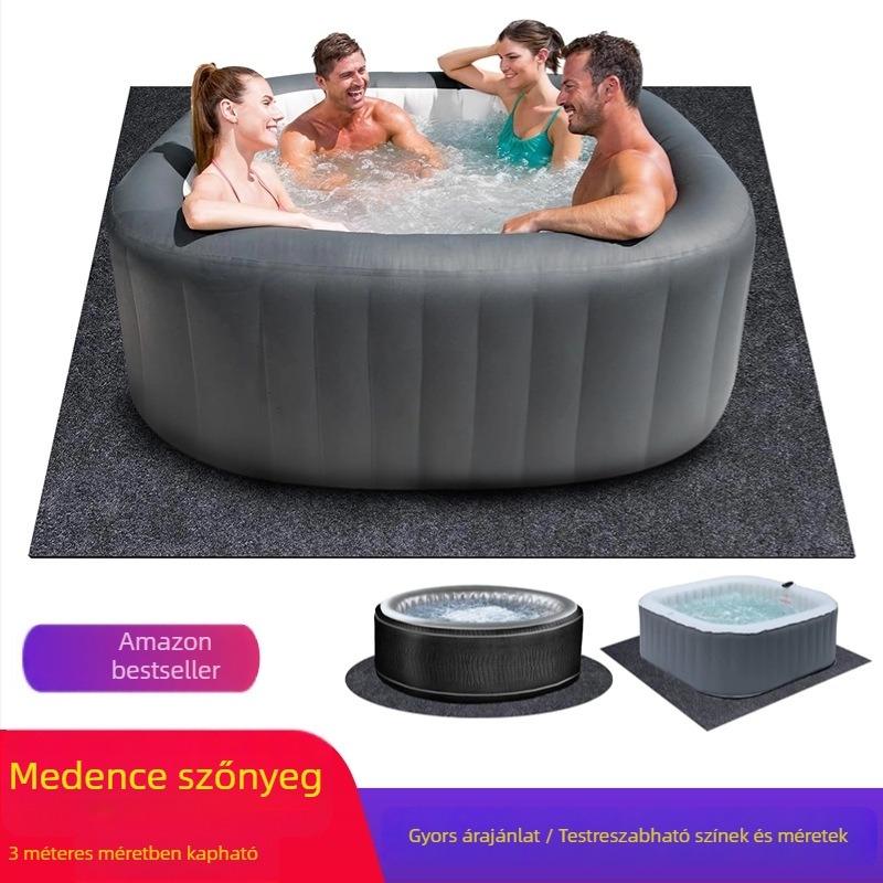 PE talpmat, kör alakú filc fürdőkádban és medencében, vízálló, csúszásmentes