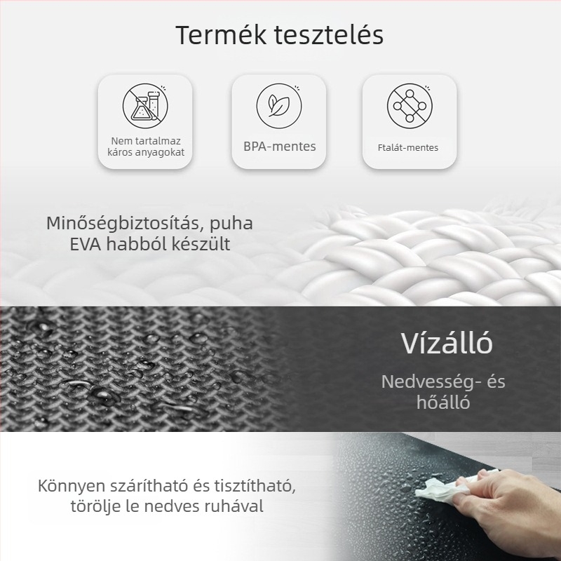 Kör alakú filc padlómat PVC vízálló medence- és fürdőkádban használható csúszásmentes
