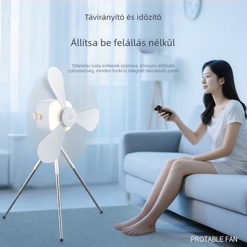 Mini többfunkciós kültéri kemping lámpás mennyezeti ventilátor — asztali és falra szerelhető tartóval, újratölthető, távirányító.