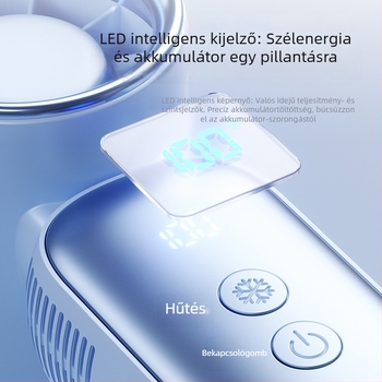 Jéghűtésű kézi ventilátor, USB-töltés, hordozható, összecsukható mini ventilátor kültéri használatra