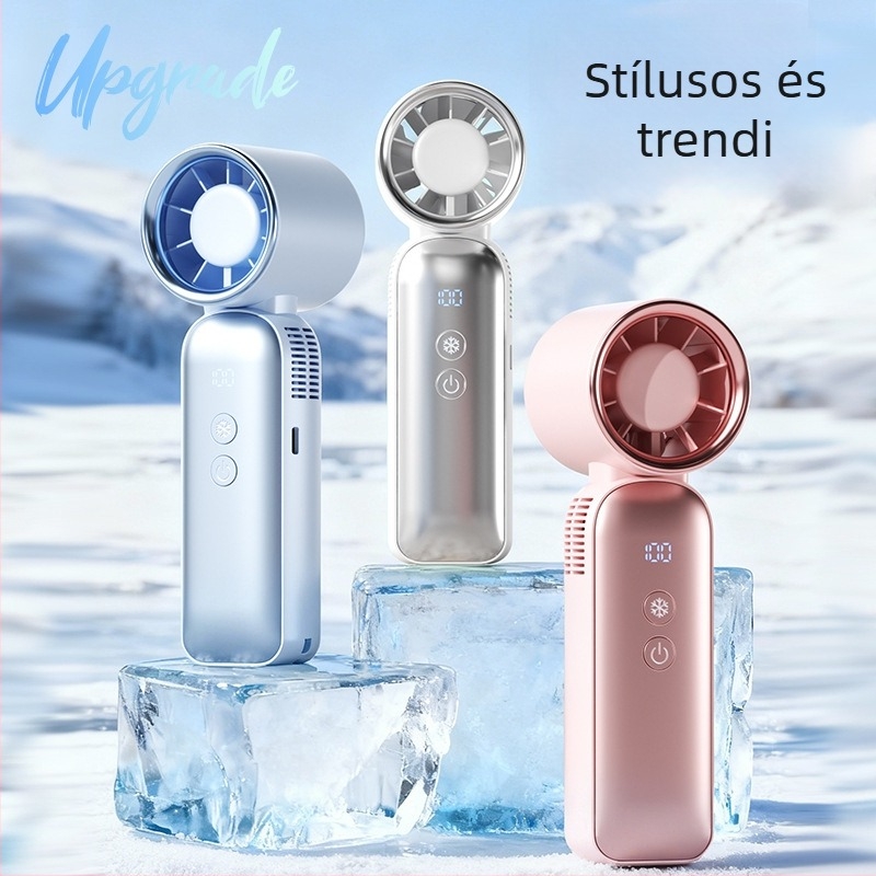 Jéghűtésű kézi ventilátor, USB-töltés, hordozható, összecsukható mini ventilátor kültéri használatra