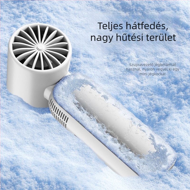Jéghűtésű kézi ventilátor, USB-töltés, hordozható, összecsukható mini ventilátor kültéri használatra