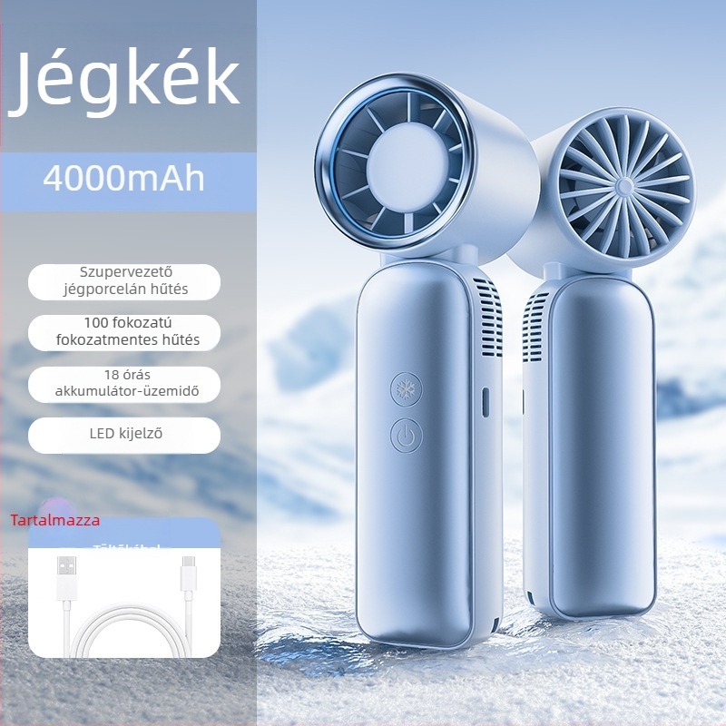 Jéghűtésű kézi ventilátor, USB-töltés, hordozható, összecsukható mini ventilátor kültéri használatra