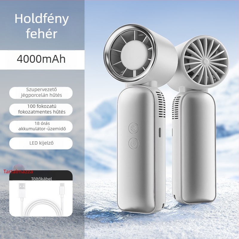 Jéghűtésű kézi ventilátor, USB-töltés, hordozható, összecsukható mini ventilátor kültéri használatra