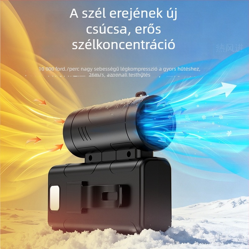 GX18 kézben fogható turbóventilátor, nagy sebességű forgással, többfunkciós, derékon vagy nyakon akasztható, hordozható