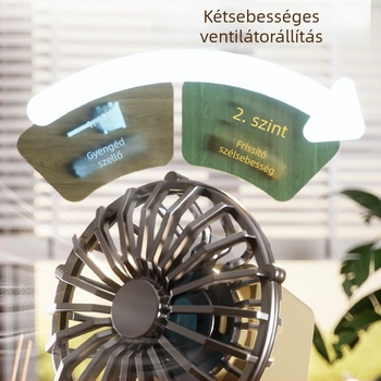Új klasszikus retro USB töltő-ventilátor, rajzfilmszerű dizájnnal, kompakt asztali, függőleges ventilátor diákszobába