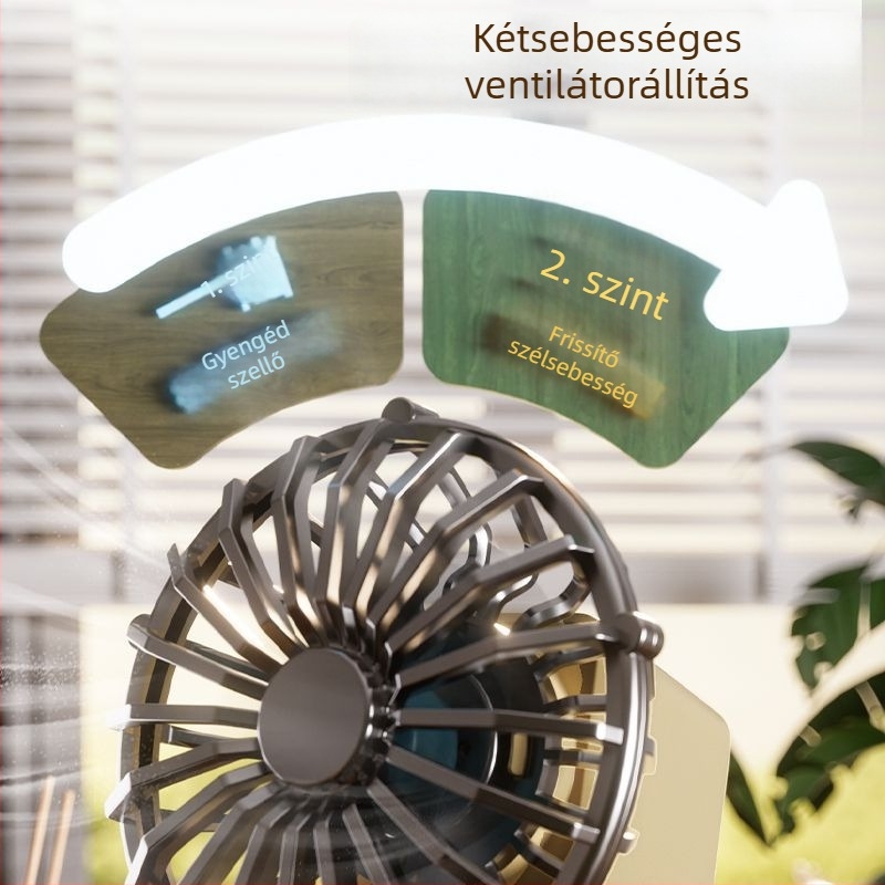 Új klasszikus retro USB töltő-ventilátor, rajzfilmszerű dizájnnal, kompakt asztali, függőleges ventilátor diákszobába