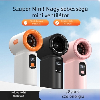 Kézi mini USB újratölthető ventilátor, nagy sebesség, hosszú üzemidő, hordozható kültéri használatra