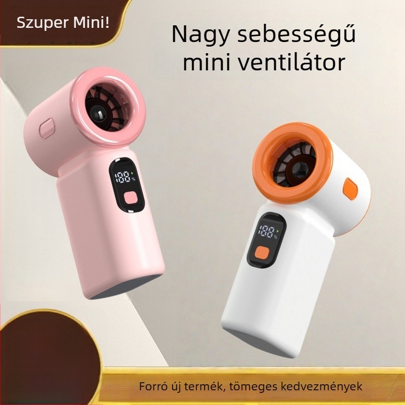 Kézi mini USB újratölthető ventilátor, nagy sebesség, hosszú üzemidő, hordozható kültéri használatra