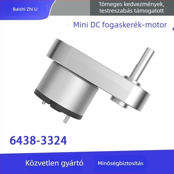 Mikro DC motor reduktorral, 6V–12V sebességszabályozással, intelligens