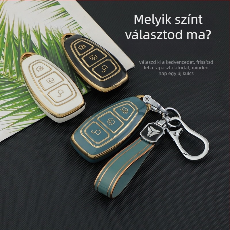 TPU kulcstartó tok Ford 2022 Focus, Kuga, Fiesta, Mondeo és EcoSport modellekhez