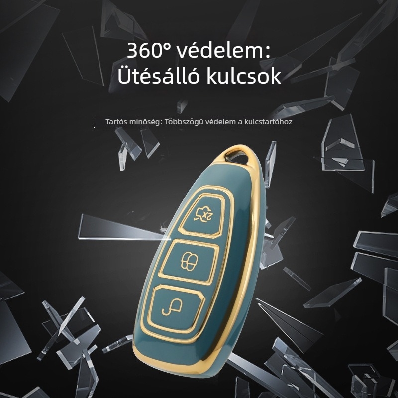 TPU kulcstartó tok Ford 2022 Focus, Kuga, Fiesta, Mondeo és EcoSport modellekhez