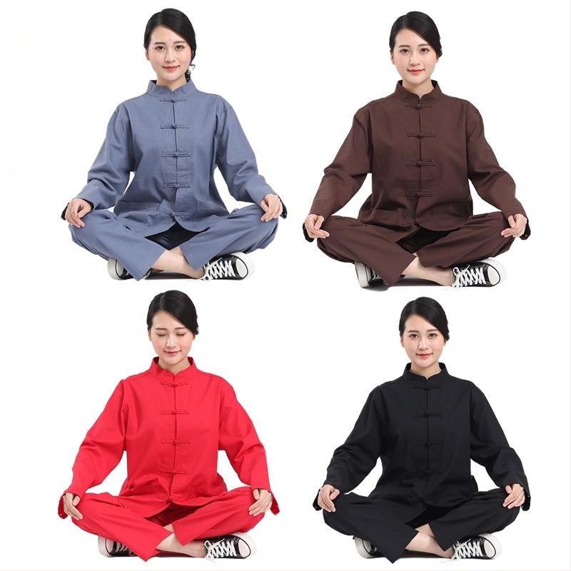 Négy évszakos Zen öltözet meditációhoz és egészségmegőrzéshez, pamut-lin ruházat, kínai stílusú Zen öltözék