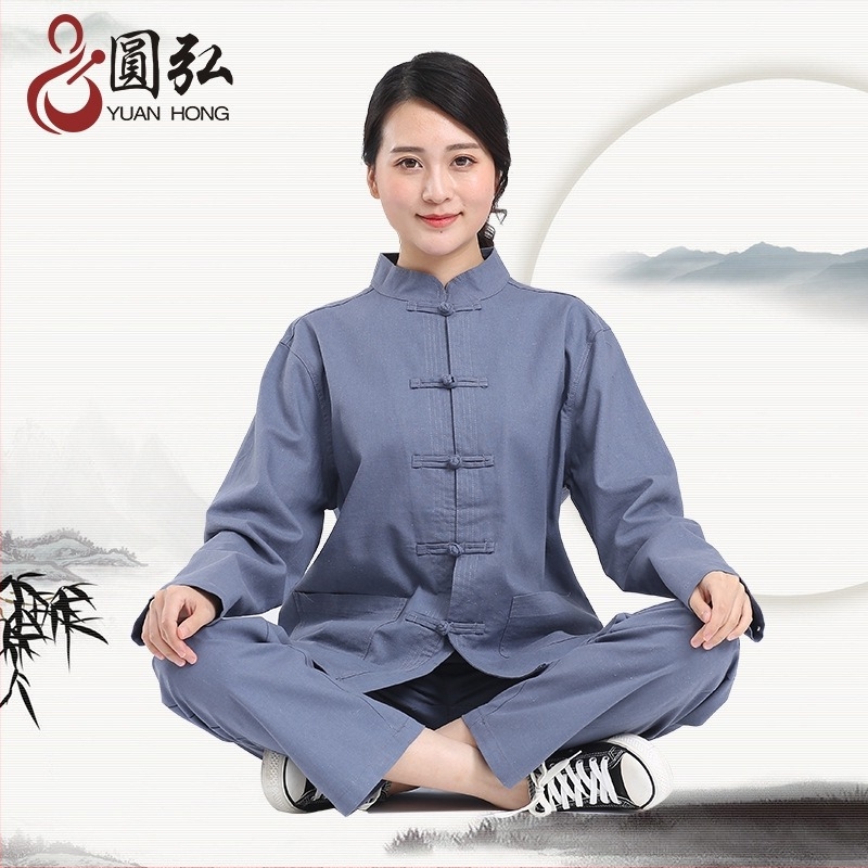 Négy évszakos Zen öltözet meditációhoz és egészségmegőrzéshez, pamut-lin ruházat, kínai stílusú Zen öltözék