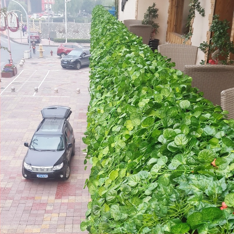 72 leveles műnövény futó, borostyán és pothos, selyem lombbal, dekoratív, 230 cm magas