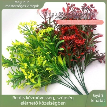 Új 7-ágú műanyag növény otthonra, esküvőre és kültéri erkélyre