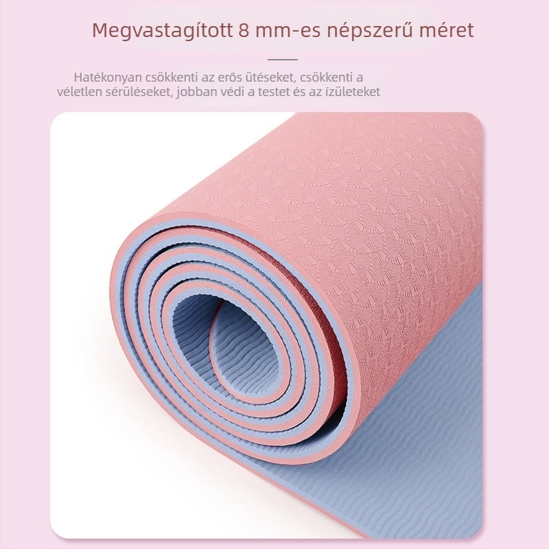 Egyedi gyártású jóga matrac kezdőknek, csúszásmentes, extra vastag és széles, hangszigetelő, edzéshez, jóga és tánc, ütéscsillapítás