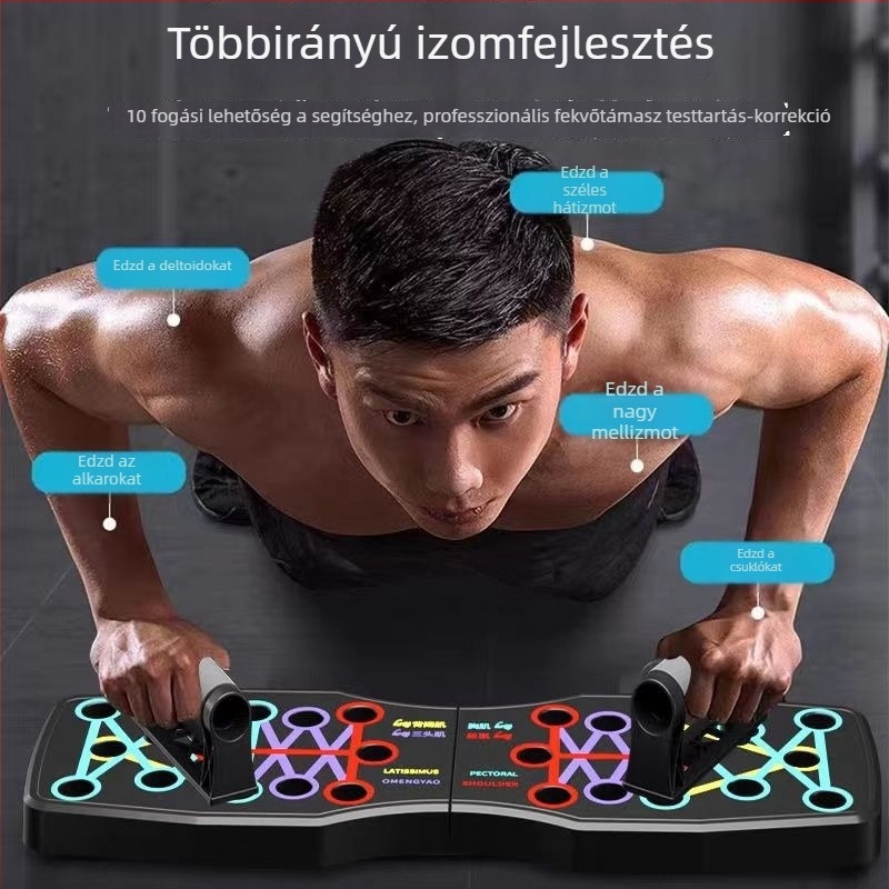 Új többfunkciós fekvőtámasz-edző tábla, összecsukható fekvőtámasz-támaszkeret, mellizom-edző, fekvőtámasz segítő