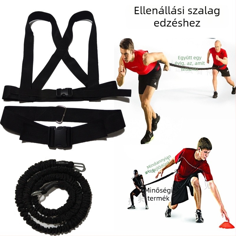 Kétszemélyes latexellenállású kötélkészlet futáshoz és atlétikához robbanékonyság edzéséhez
