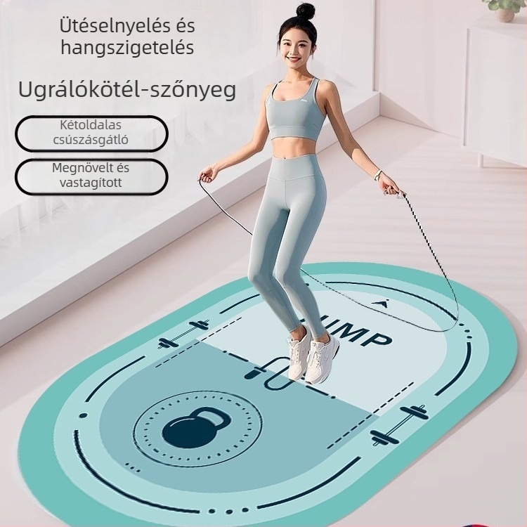Ugrálókötélhez ütéscsillapító matrac, csúszásmentes és csendes felület otthoni edzéshez, jóga és tánc