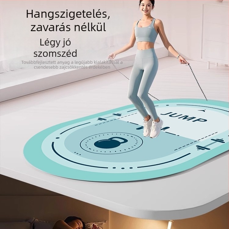 Ugrálókötélhez ütéscsillapító matrac, csúszásmentes és csendes felület otthoni edzéshez, jóga és tánc