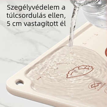 Antibakteriális szilikon dagasztó matrac, élelmiszer-minőségű, nem ragad és csúszásmentes, konyhához és sütéshez, nagy méretű, extra vastag.