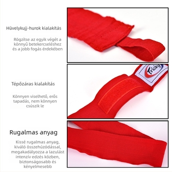 FRISKY PU boksz kéz- és csuklókötései, hossz 3/5 m, Muay Thai és Sanda, uniszex