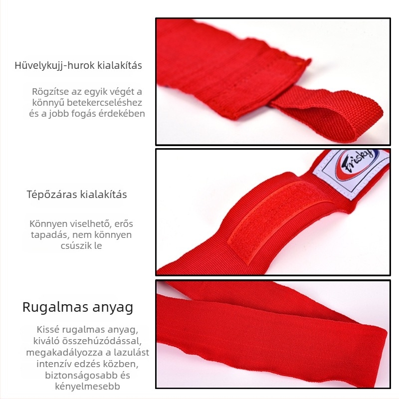 FRISKY PU boksz kéz- és csuklókötései, hossz 3/5 m, Muay Thai és Sanda, uniszex