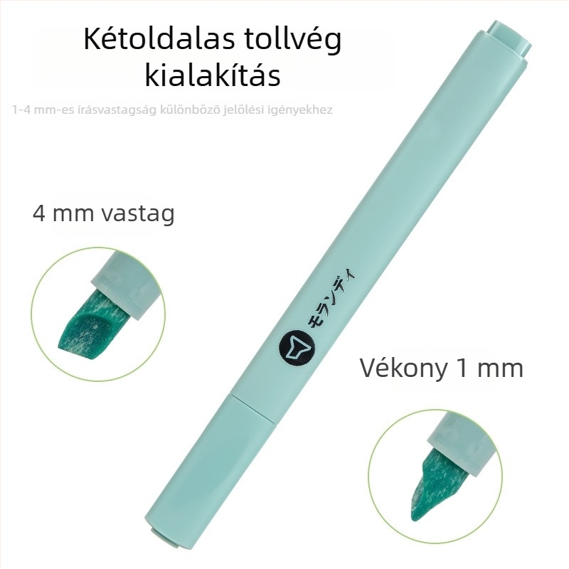 Morandi színvilágú fluoreszkáló kiemelő és puha jelölő toll, osztályban használható