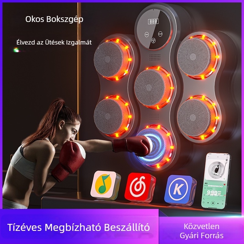 Otthoni használatra szánt intelligens elektronikus boksz célpont – reakcióedzés falra szerelhető