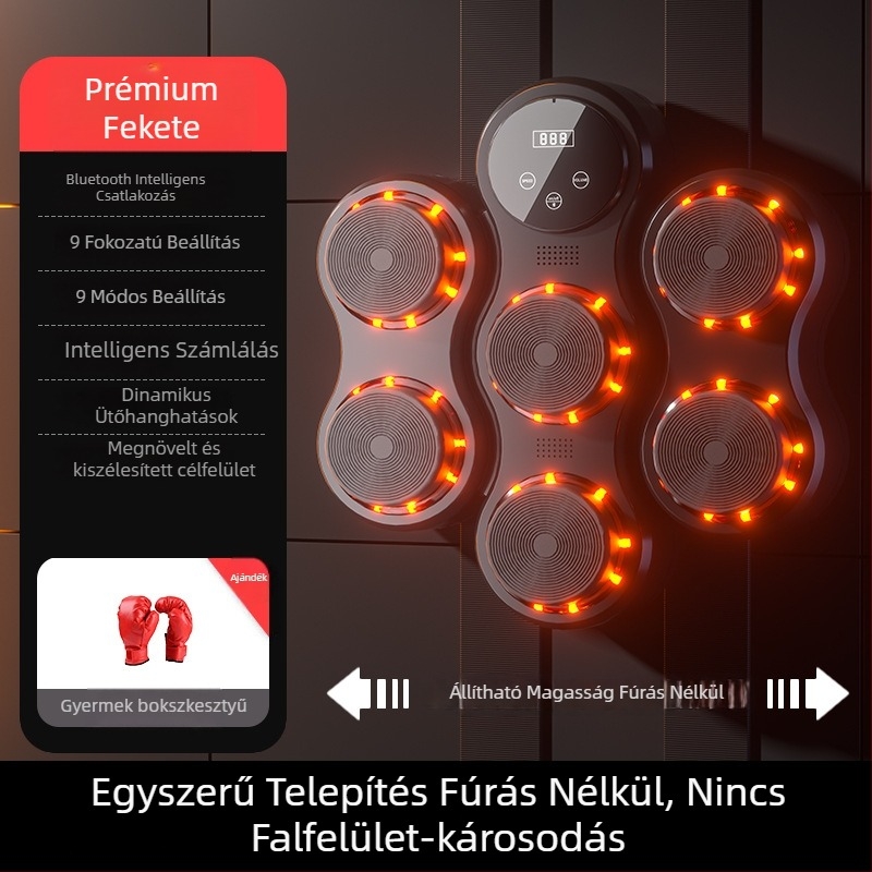 Otthoni használatra szánt intelligens elektronikus boksz célpont – reakcióedzés falra szerelhető