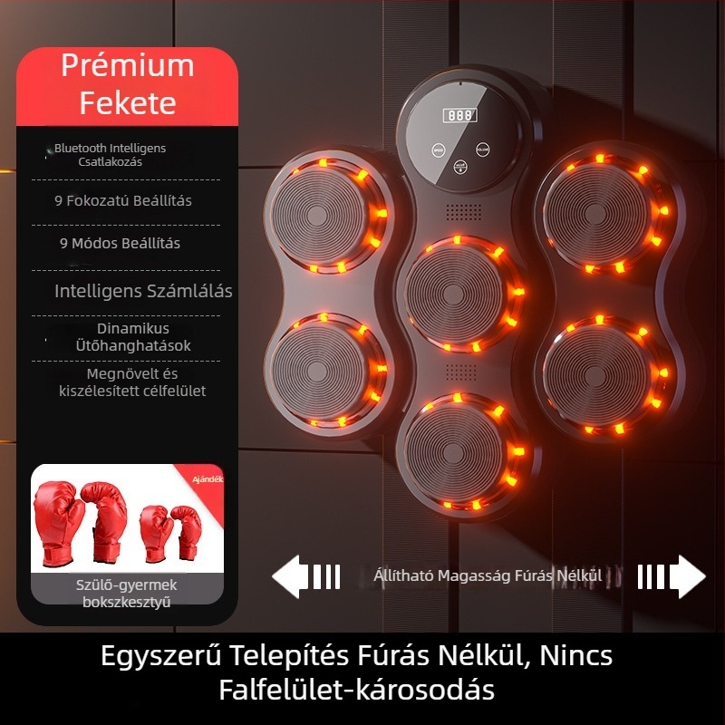 Otthoni használatra szánt intelligens elektronikus boksz célpont – reakcióedzés falra szerelhető