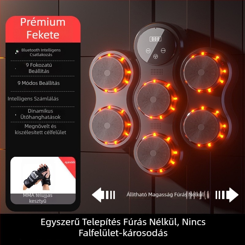 Otthoni használatra szánt intelligens elektronikus boksz célpont – reakcióedzés falra szerelhető