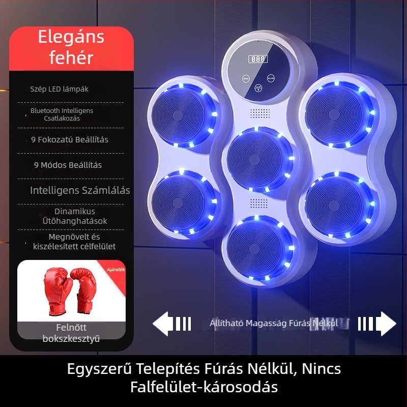 Otthoni használatra szánt intelligens elektronikus boksz célpont – reakcióedzés falra szerelhető