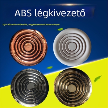 ABS körkörös friss levegő fedél központi klímához, Ø100 mm