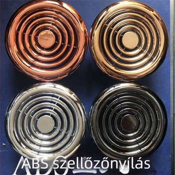 ABS körkörös friss levegő fedél központi klímához, Ø100 mm
