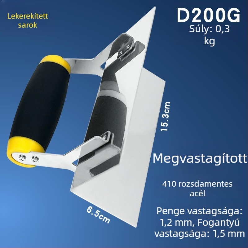 Vastagított rozsdamentes acélból készült sarokkaparó belső falakhoz