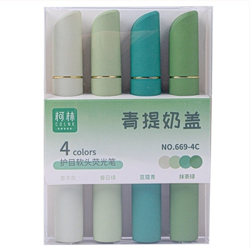 COLNK rúzs-stílusú highlighter toll, puha heggyel, nagy kapacitás, ködös szín, diákoknak